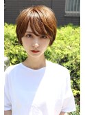 【渡辺】ショコラベージュ/ベビーバング/若見えショートヘア