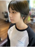 透明感ショートヘア