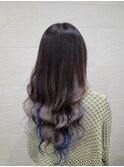 グレイグラデーション&インナーカラー