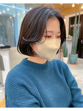 ロンドアジュール 横浜(Lond azur) 前髪なし韓国ボブ【久保田夢美】横浜イメチェン