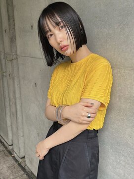 ローウェ 愛知豊橋(Louwe) 髪質改善トリートメント透明感ベージュカラーボブヘアセット豊橋