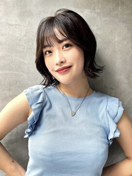 ロンド ストラーダ 心斎橋(Lond strada) 韓国前髪顔周りロング×インナーグレージュ[心斎橋/髪質改善]