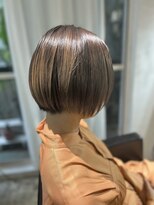 ツムグ 代官山店(TUMUGU) マチルダボブ×パープルブラック白髪ぼかしネイビーグレー代官山