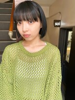 ソイ 下北沢(soi)&nbsp;【moss green】モスグリーン_ミニボブ_ワイドバング