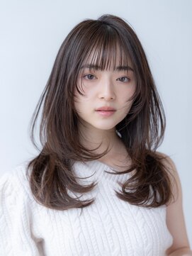 ハバナ 渋谷(HAVANA) 20代30代大人可愛いレイヤーロング/前髪パーマ/グレーベージュ