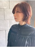 大人可愛いウルフショートボブ