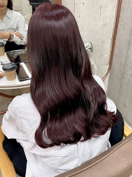 ノイ(noii) チェリーレッド/艶カラー/ブリーチなし/ボルドーカラー/韓国ヘア