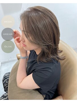 トリート 西船橋店(TREAT) フェイスレイヤー×グレージュ