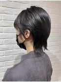 ウルフショート×アッシュグレーカラー