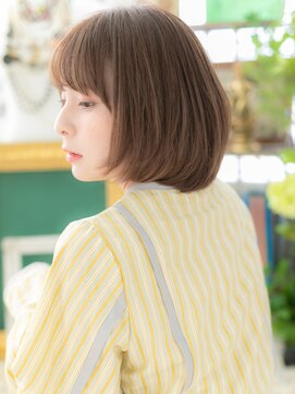 カバーヘア ブリス 北浦和(COVER HAIR bliss) ★ミルクティーベージュハイライト前下がりボブ20代30代40代★10