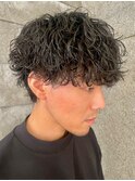 メンズマッシュ波巻きスパイラルパーマメンズパーマ