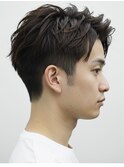 メンズ、スパイキーショート、ニュアンスパーマ、ツーブロック