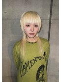 レイヤーハイレイヤーマレットヘアケアブリーチ抜きっぱなし