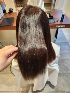 エイクス ヘア デザイン×美髪クリニック 千葉(AQs hair design) くびれヘア/アプリコットオレンジ/夏/髪質改善[千葉駅]