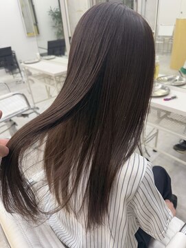 ディジョン(Dijon) 韓国顔まわりレイヤーカットグレージュオリーブベージュブラウン