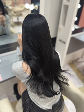 リー 梅田(Lee) miyuu/ブリーチなしカラー/グレーブラック