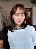 ミディアムレイヤーシースルーバング