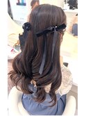 ハーフアップ