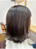 外ハネボブ×白髪ぼかしのハイライト