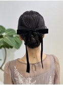 表参道 まとめ髪 ヘアセット 参列 結婚式 推し活 渋谷 原宿