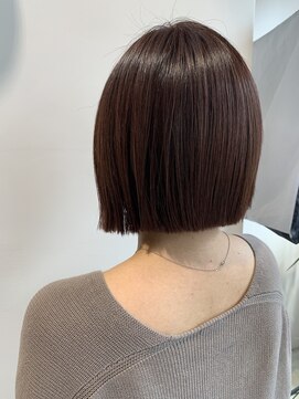 リアン(Lien) Lien☆ハイライトカラー×ピンクブラウン×切りっぱなしボブ