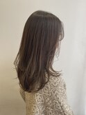 レイヤーウェーブ×グレーベージュ