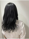 ネイビーブラック 暗髪 イルミナカラー