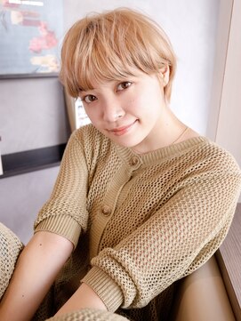 エムスラッシュ 横浜元町店(M.SLASH) くせ毛風パーマ/ハイライトカラー/エアリーショート/元町!