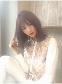 大人かわいい切りっぱなしミディアム