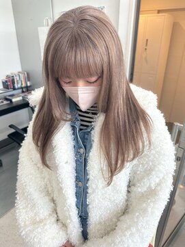 ヒビヲ(HIBIO) ダブルカラーベージュカラーハイトーンカラーケアブリーチボブ