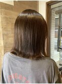 切りっぱなしボブ ミディアムヘア