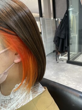 ヘアースマイルクー(HAIR SMILE COEUR) 【COEUR/HAYATO】オレンジイヤリング♪