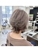 白髪染めハイライト×白髪ぼかし