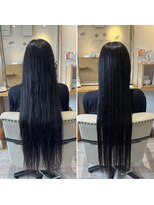 ハッコ(hacco) 艶髪ロング/アッシュブラック/ストレート