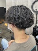 ツイストスパイラルパーマ 束感 爽やか 20代30代 黒髪