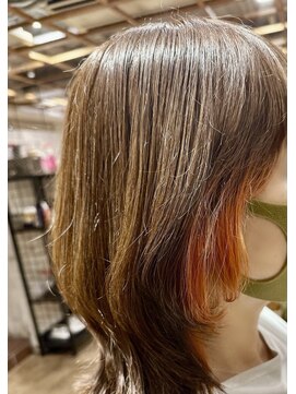 クラップス 京急富岡(CLAPS) ミルクティーベージュダブルカラーインナーカラーケアブリーチ