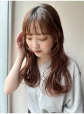 レイヤーカット フェイスレイヤー 暖色カラー