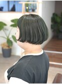【Gift.hair&spa】マッシュショート×グリーンカラー