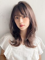 セミディ美髪デジタルパーマサイドバングモテ髪#341f0425