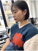 ミニボブ/切りっぱなしボブ/シースルーバング