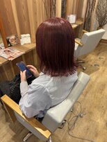 シエカ(C.eka)&nbsp;ブリーチなし/赤髪艶カラーチェリーレッド