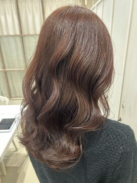 パープルブラウンにたっぷりレイヤー