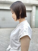 ケンジ 横浜(KENJE) ミニボブ/地下風/オリーブグレージュ髪質改善ストレート縮毛矯正