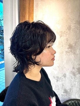 ロアン 福津店(roan) ウルフショート×パーマ