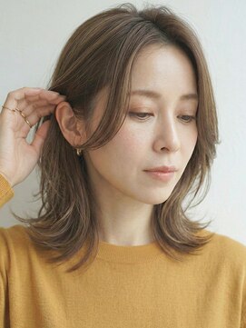 サンタフェ 名駅店(Santa'Fe) 白髪ぼかし似合わせ/小顔カット/ミディアムレイヤー/3