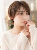 スモーキーカラー韓国風小顔丸みレイヤーショートh5大宮20代30代