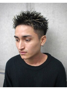 オーシャントーキョー ホワイト 原宿(OCEAN TOKYO WHITE) スパイキーショートベリーショート短髪アップバングフェード