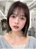 三鷹レイヤーカット韓国ダブルカラー顔周り前髪カットボブ
