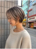カット×白髪ぼかしハイライト