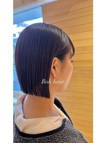 オーガニックエコ 川越(organic+eco)&nbsp;20代30代/オリーブカラー/夏ヘア/切りっぱなしボブ/小顔カット